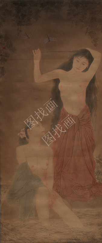 近现代 李爱国 工笔画 (6) 75x175cm
